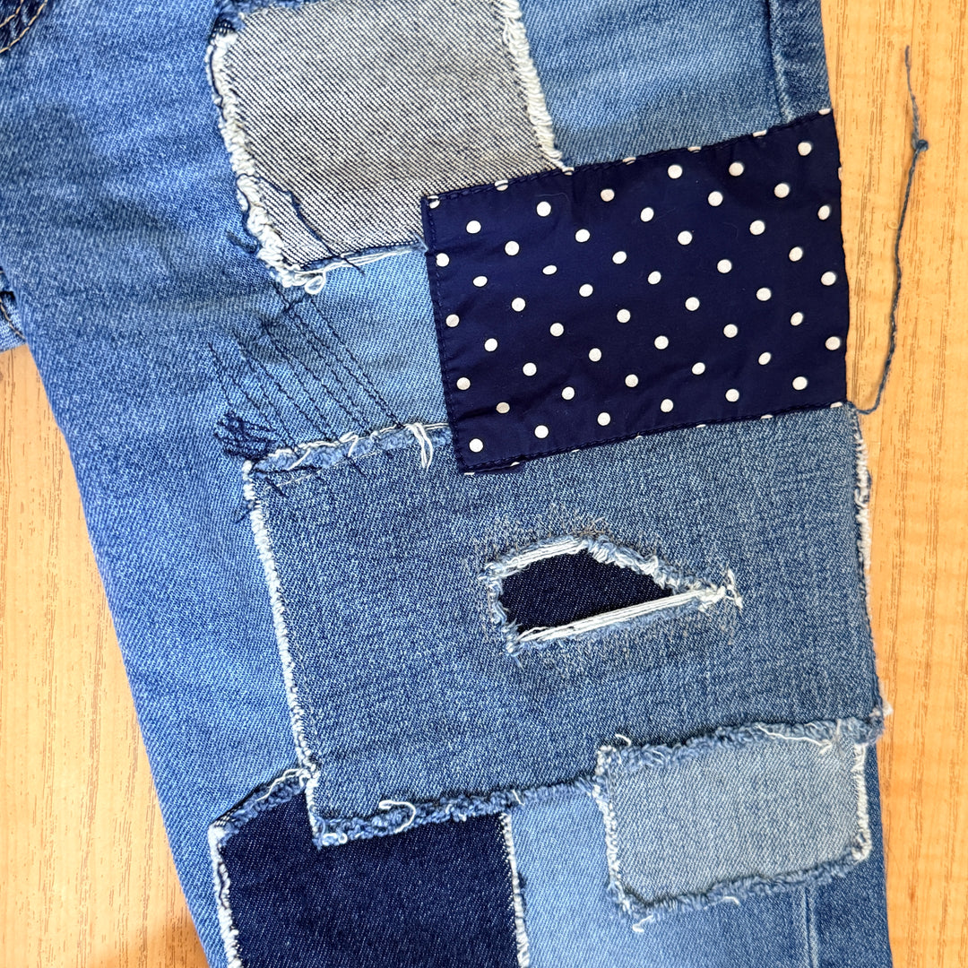 Lauren Ralph Lauren Patchwork Distresses Relaxed Tapered Jean (Retired) 2P