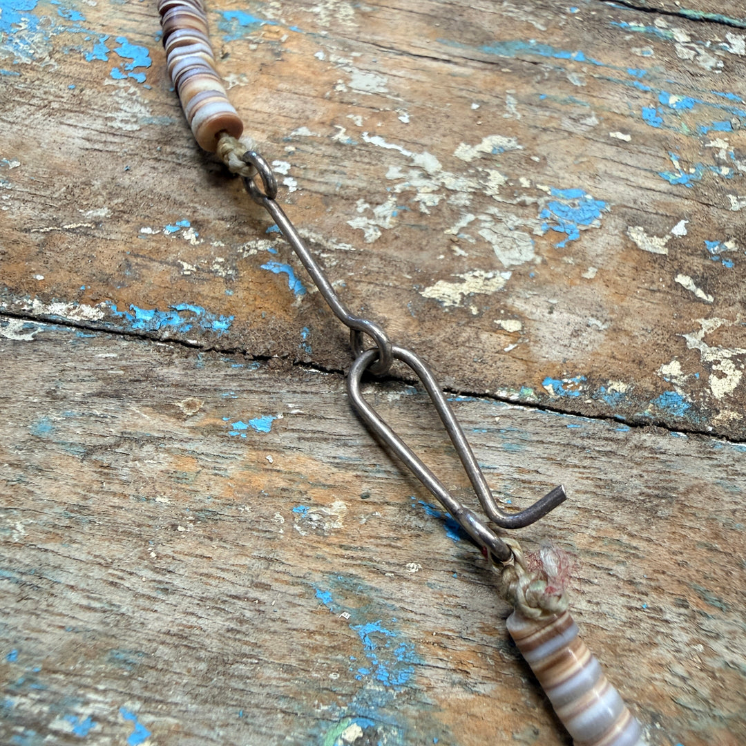 Vintage Santo Domingo White and Turquoise Heishi Necklace
