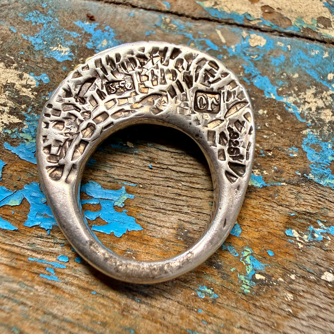Kathleen O'Rourke Modernist Sterling Silver Ring Santa Fe, New Mexico Size 6.25