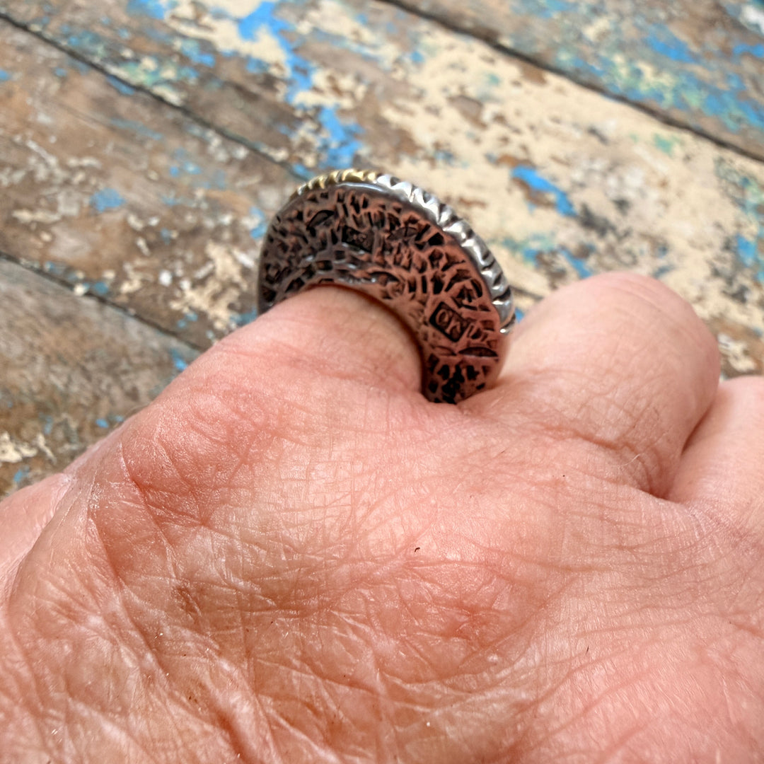 Kathleen O'Rourke Modernist Sterling Silver Ring Santa Fe, New Mexico Size 6.25