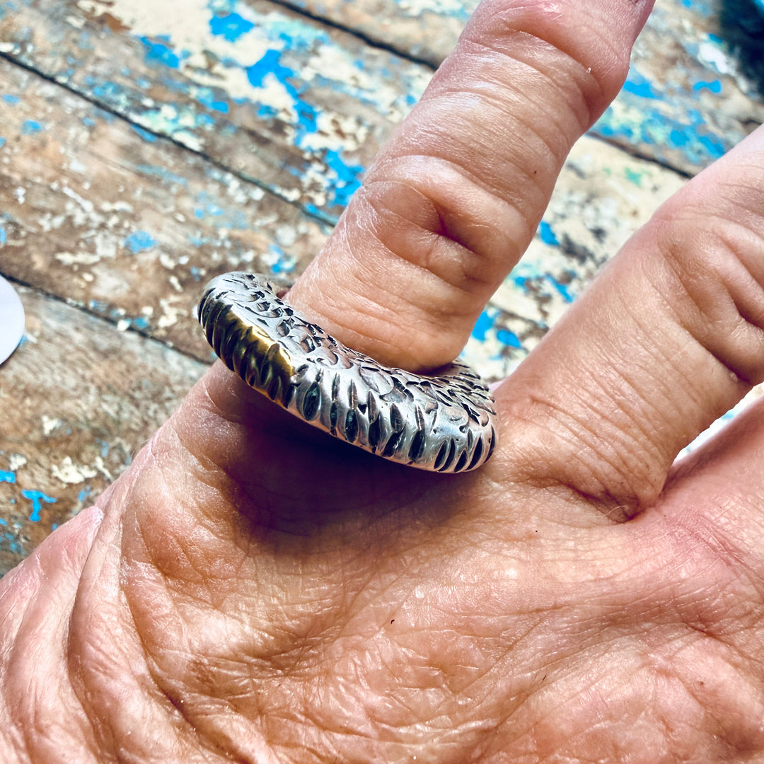 Kathleen O'Rourke Modernist Sterling Silver Ring Santa Fe, New Mexico Size 6.25