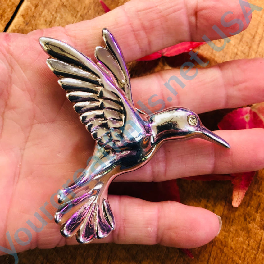 Airess Sterling Silver Hummingbird Brooch Pin Pin Brooch