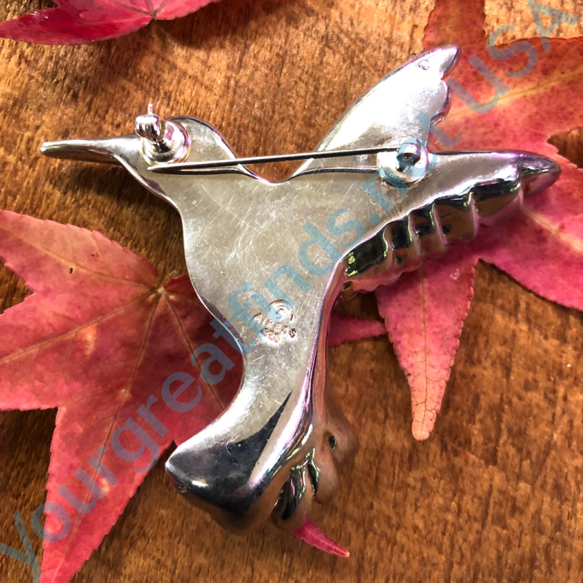 Airess Sterling Silver Hummingbird Brooch Pin Pin Brooch