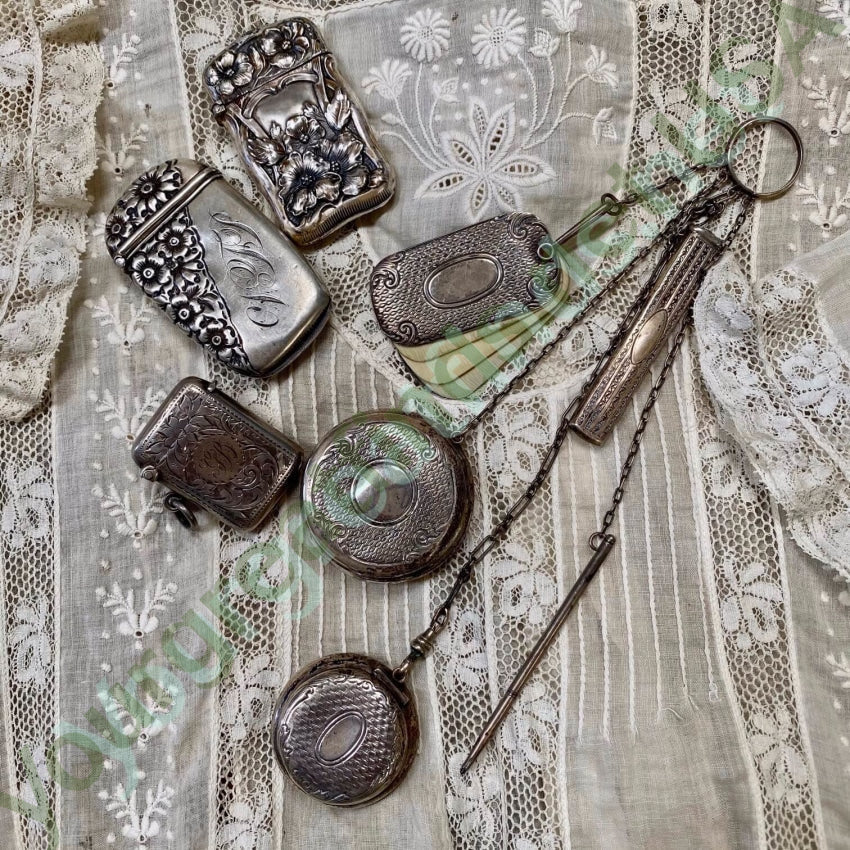 Antique Art Nouveau Sterling Silver Match Safe Vesta Yourgreatfinds