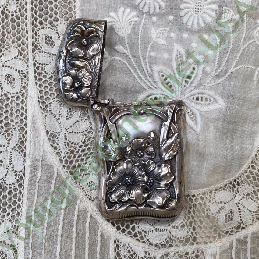 Antique Art Nouveau Sterling Silver Match Safe Vesta Yourgreatfinds
