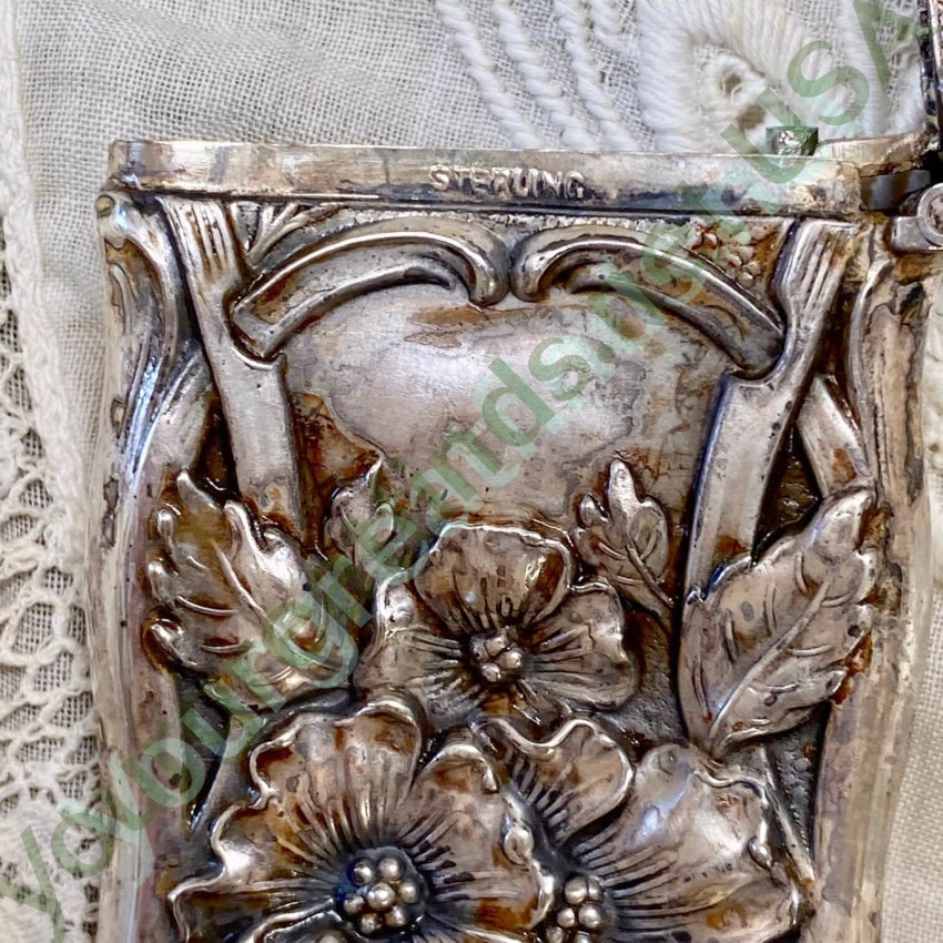 Antique Art Nouveau Sterling Silver Match Safe Vesta Yourgreatfinds