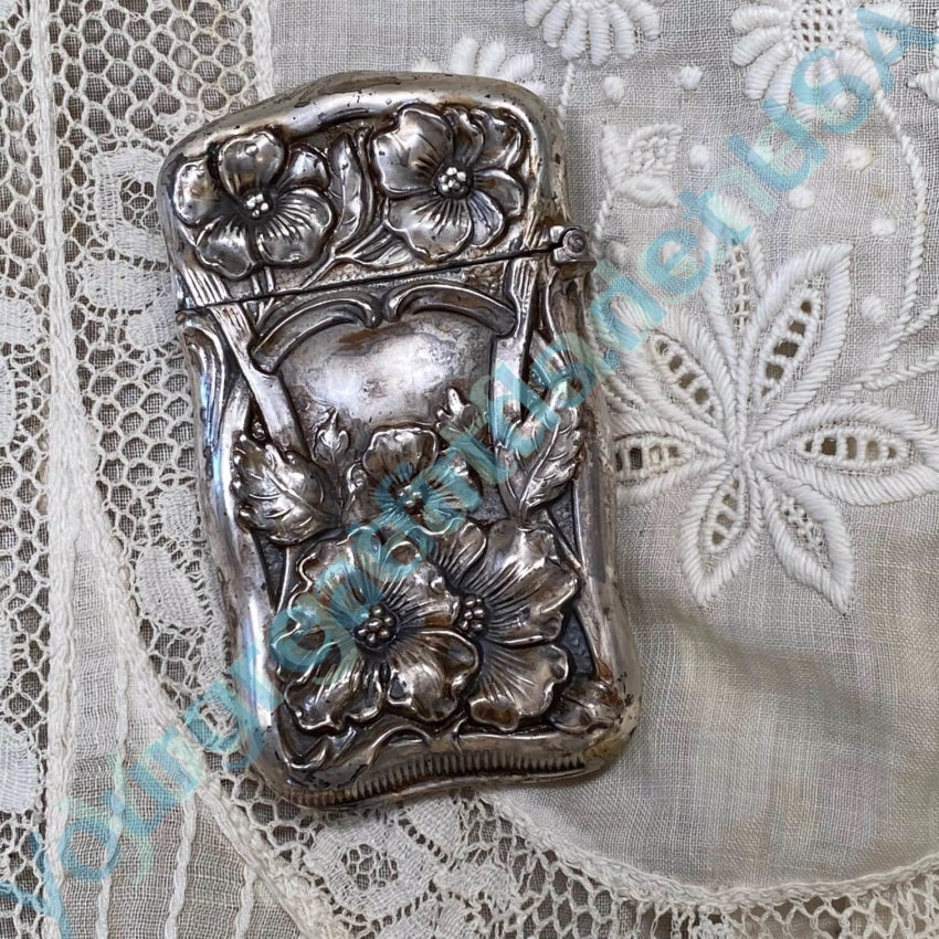 Antique Art Nouveau Sterling Silver Match Safe Vesta Yourgreatfinds