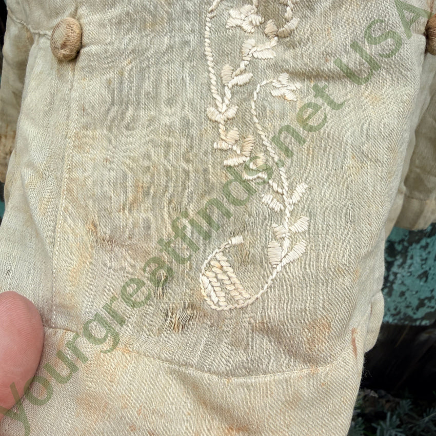 Antique Baby Dress Hand Embroidered Mother of Pearl Buttons antique baby dress