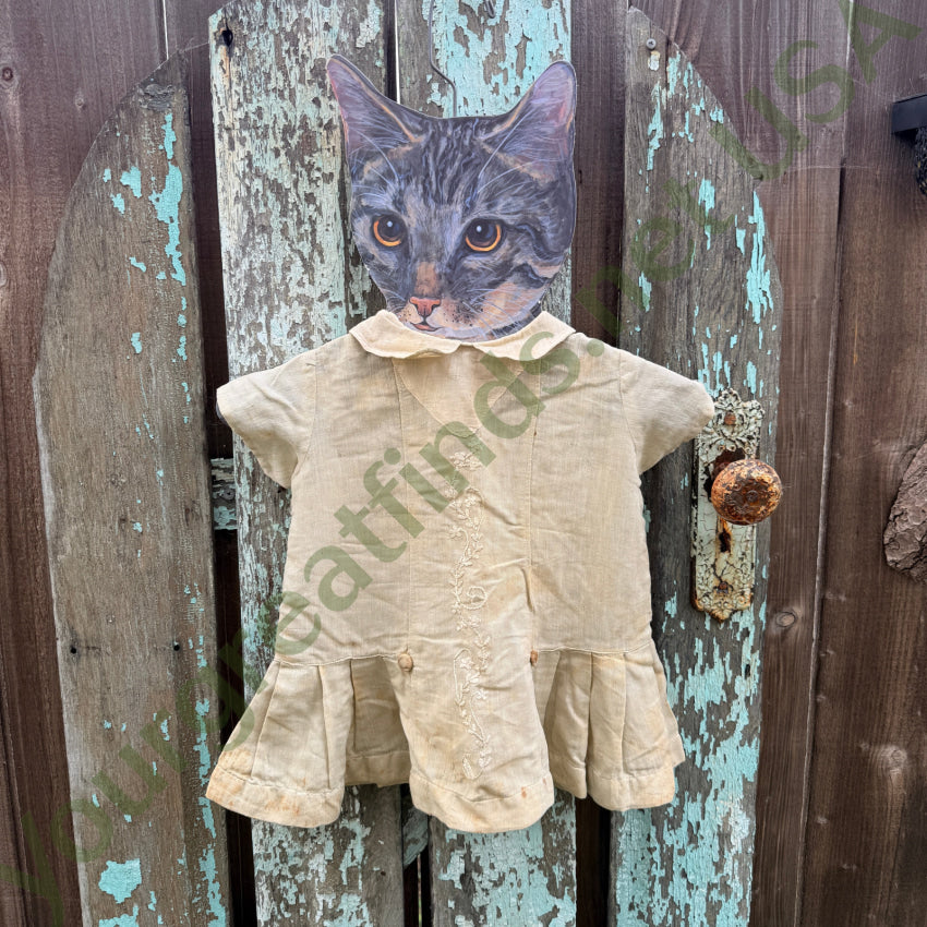 Antique Baby Dress Hand Embroidered Mother of Pearl Buttons antique baby dress