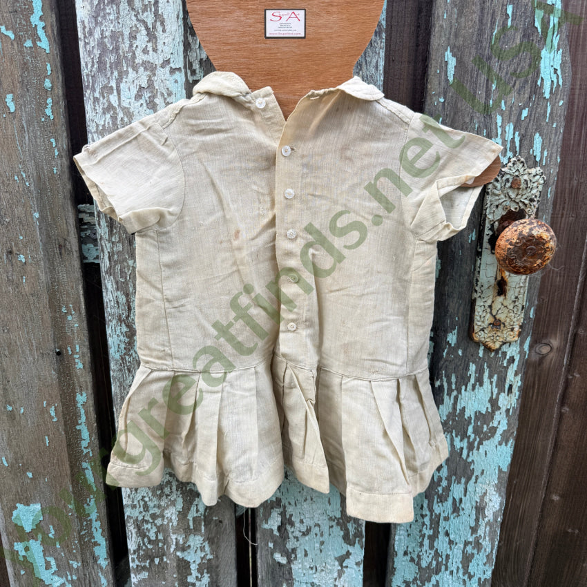 Antique Baby Dress Hand Embroidered Mother of Pearl Buttons antique baby dress