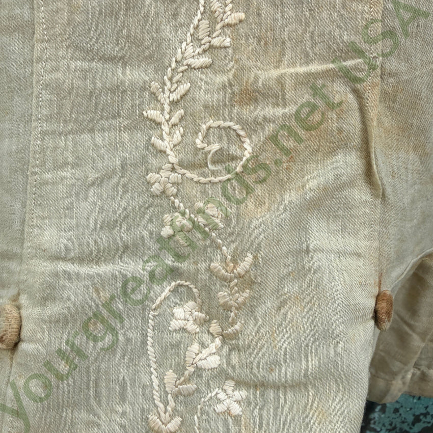 Antique Baby Dress Hand Embroidered Mother of Pearl Buttons antique baby dress
