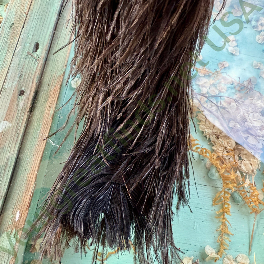 Antique Black Ostrich Feather Victorian Hat Plume feather