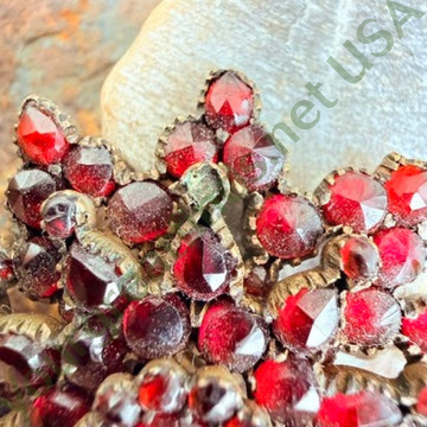 Antique Bohemian Garnet Star Pin pin