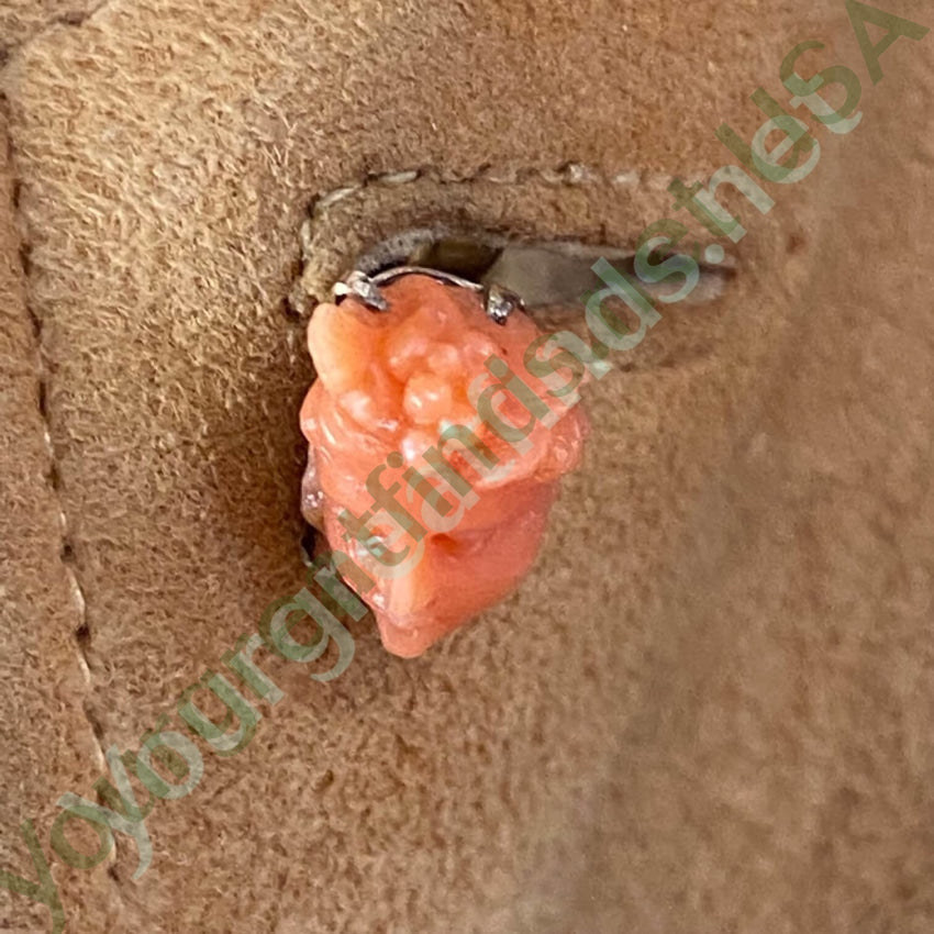 Antique Carved C0ral Cherub Tack Pin in 10k Yellow Gold Yourgreatfinds