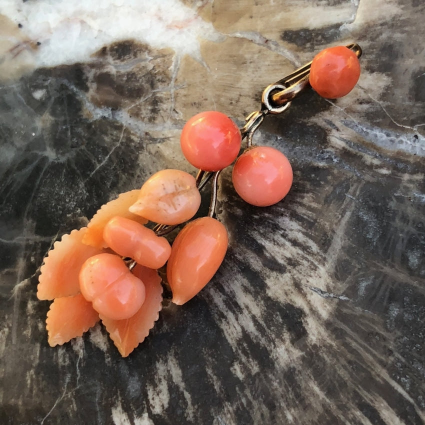 Antique Carved Coral Pendant Yourgreatfinds