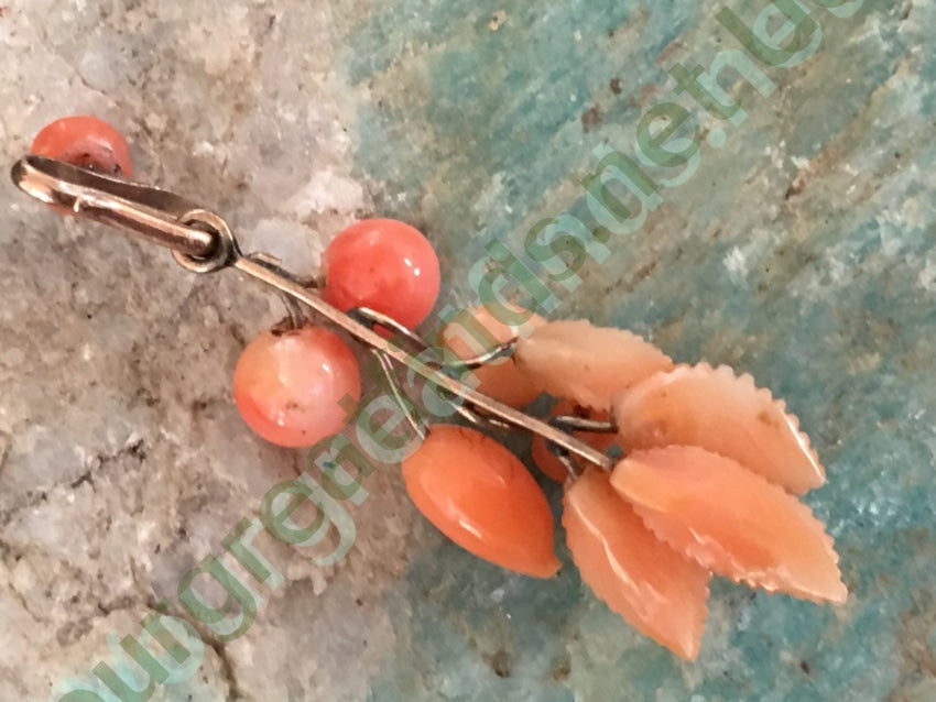 Antique Carved Coral Pendant Yourgreatfinds