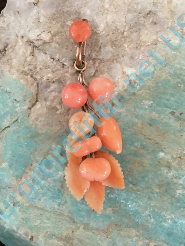Antique Carved Coral Pendant Yourgreatfinds
