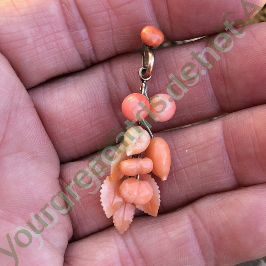 Antique Carved Coral Pendant Yourgreatfinds