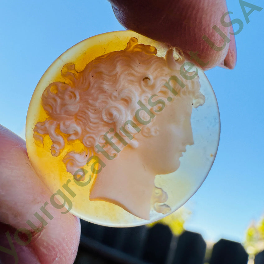Antique Carved Sardonyx Unset Cameo Diana Artemis
