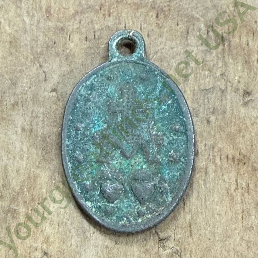 Antique Copper Sacred Mother Pendant Verdigris & Grunge pendant
