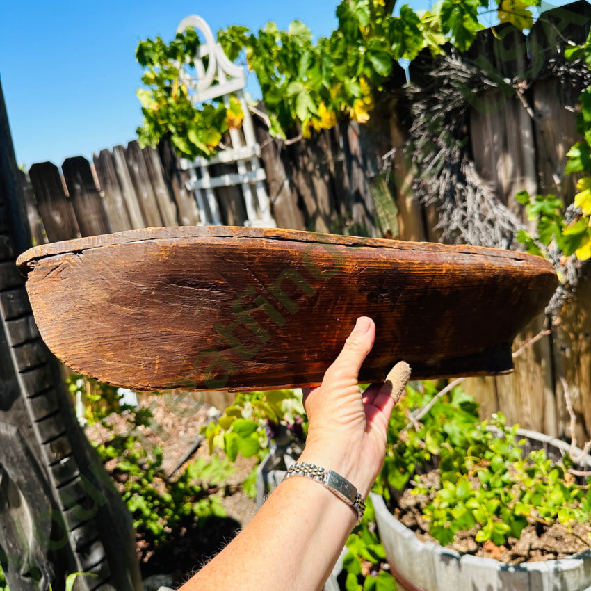 Antique Folk Art Wooden Pond Boat