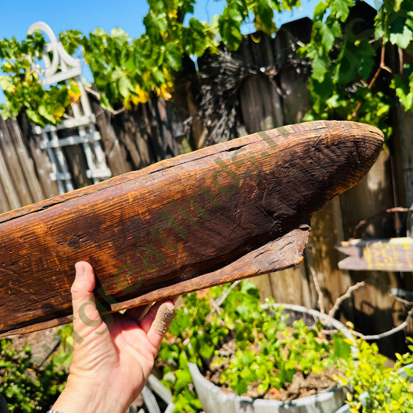 Antique Folk Art Wooden Pond Boat
