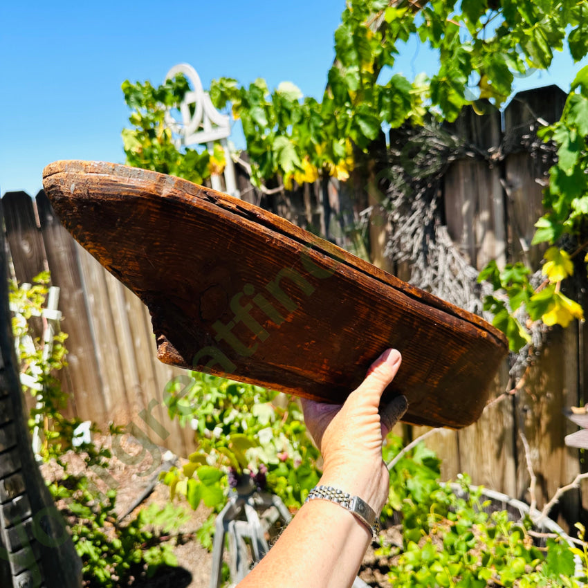 Antique Folk Art Wooden Pond Boat