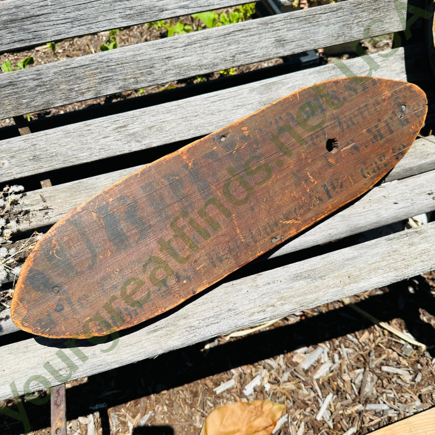Antique Folk Art Wooden Pond Boat