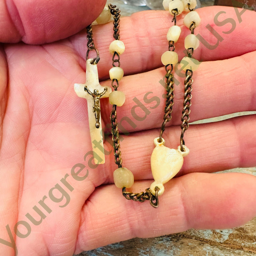Antique French Mother-Of-Pearl Rosary