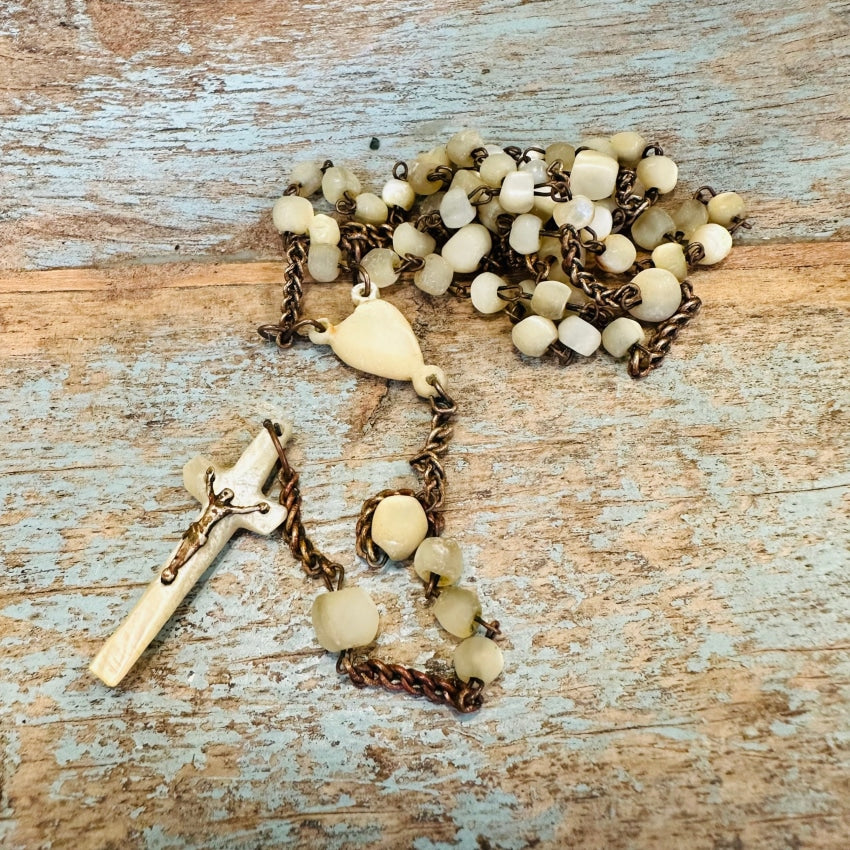 Antique French Mother-Of-Pearl Rosary