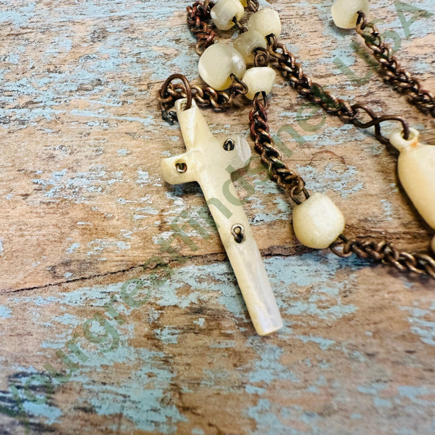 Antique French Mother-Of-Pearl Rosary