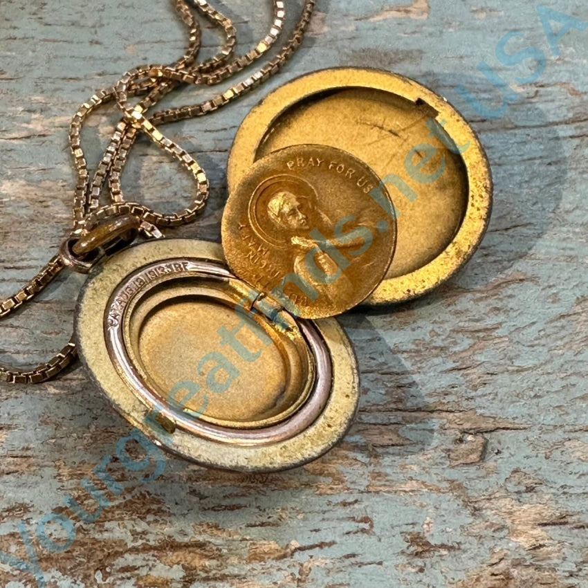 Vintage 10K Yellow and Rose Gold Heart Locket Necklace – Boylerpf
