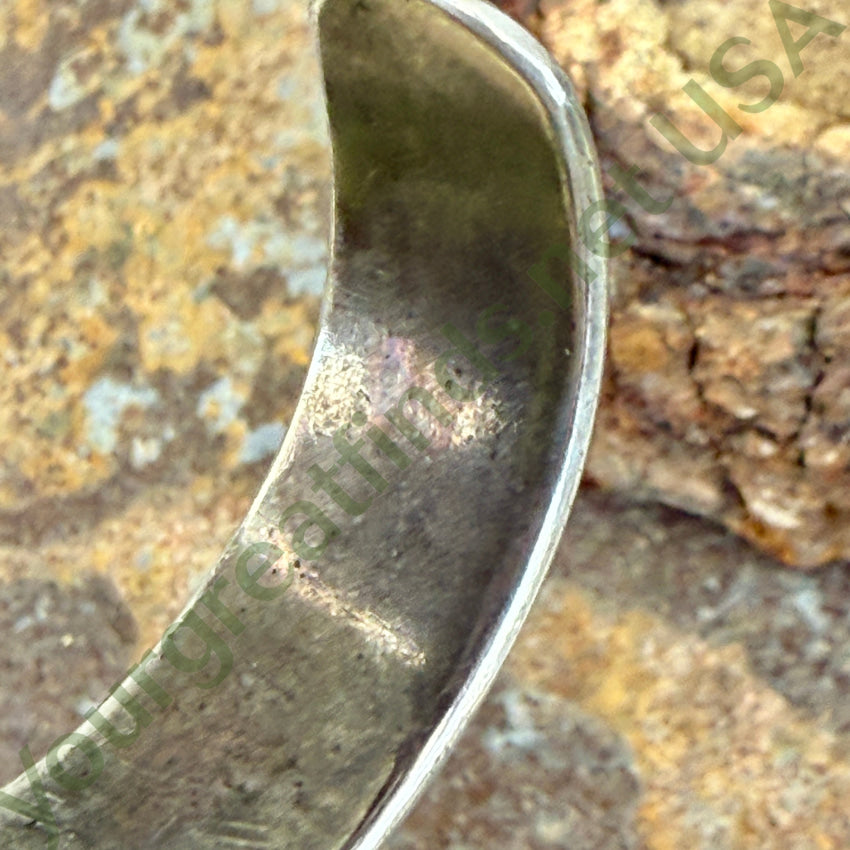 Antique Navajo Petrified Wood Sterling Silver Cuff Bracelet bracelet