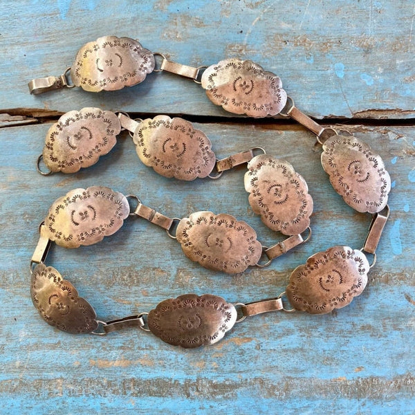 Antique Navajo Concho Belt or Hat band 27\