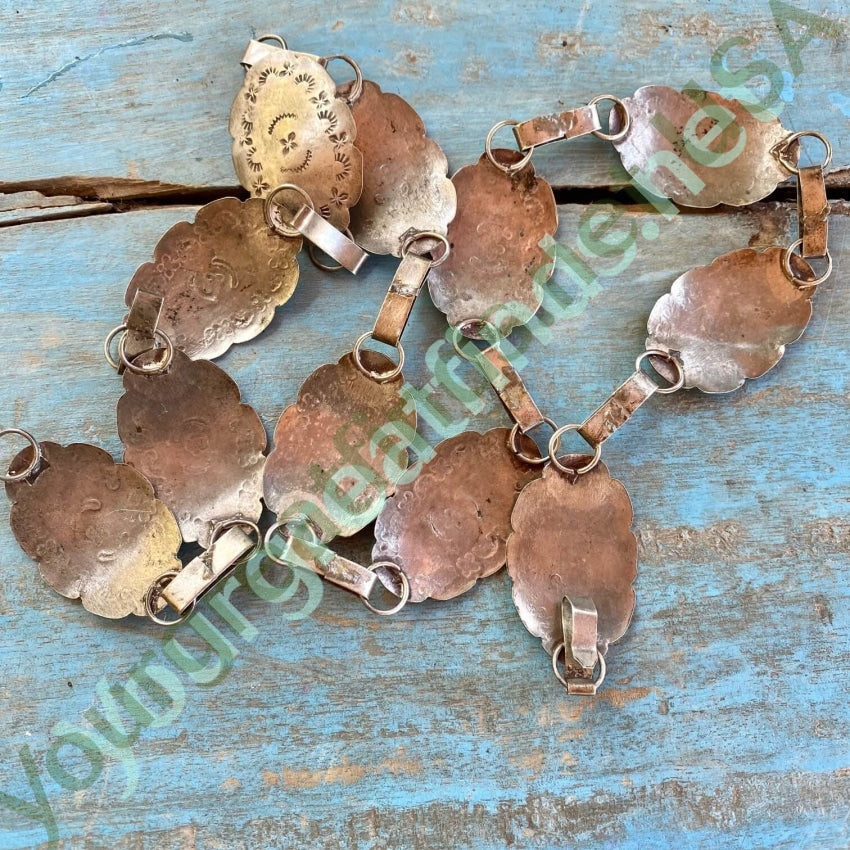 Vintage Navajo Sterling Silver Concho Belt Hat Band Yourgreatfinds