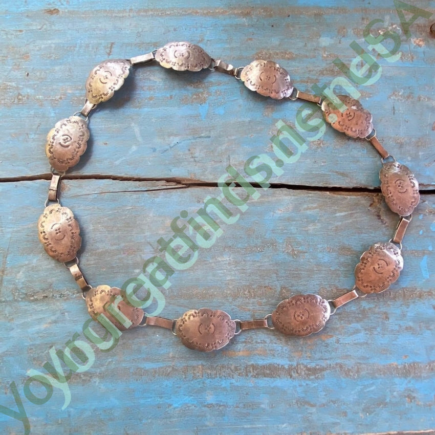 Vintage Navajo Sterling Silver Concho Belt Hat Band Yourgreatfinds