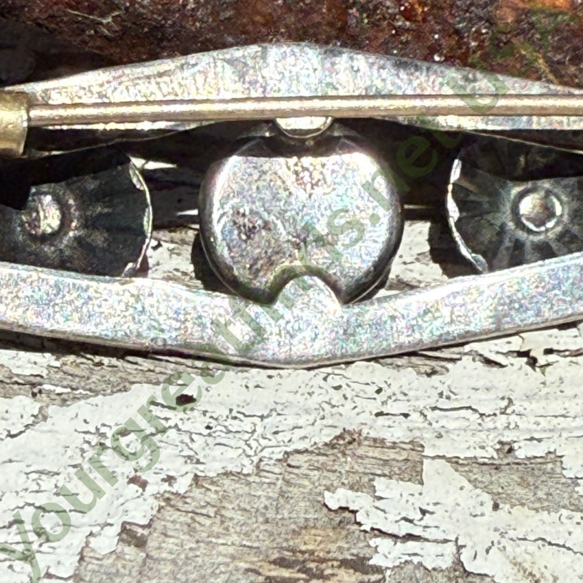 Antique Navajo Sterling Silver & Turquoise Bar Pin bar pin