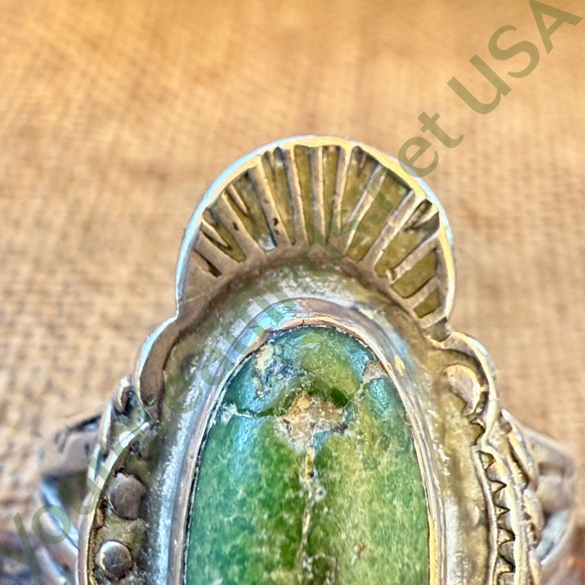 Antique Navajo Sterling Silver Turquoise Ring Fred Harvey ring