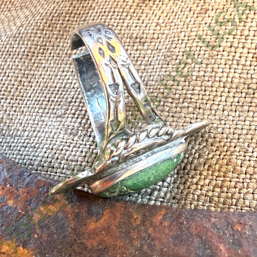 Antique Navajo Sterling Silver Turquoise Ring Fred Harvey ring