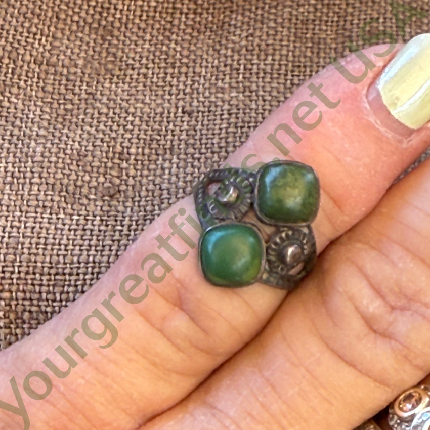 Antique Navajo Sterling Silver Turquoise Ring Fred Harvey ring