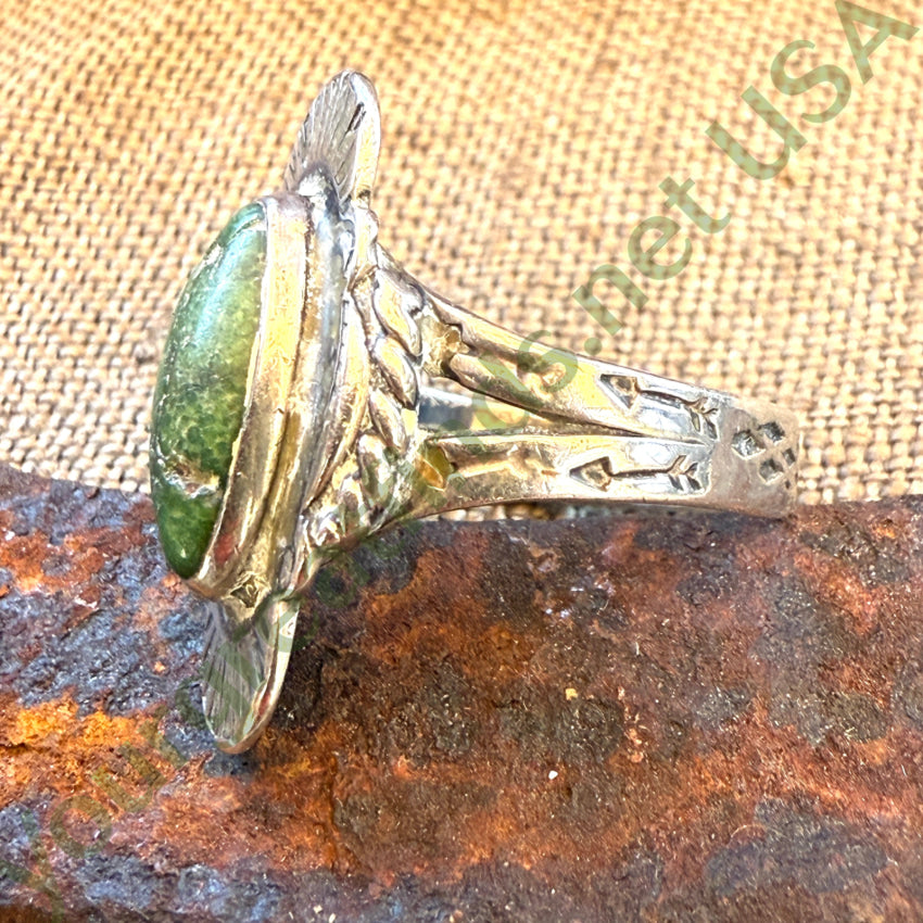 Antique Navajo Sterling Silver Turquoise Ring Fred Harvey ring