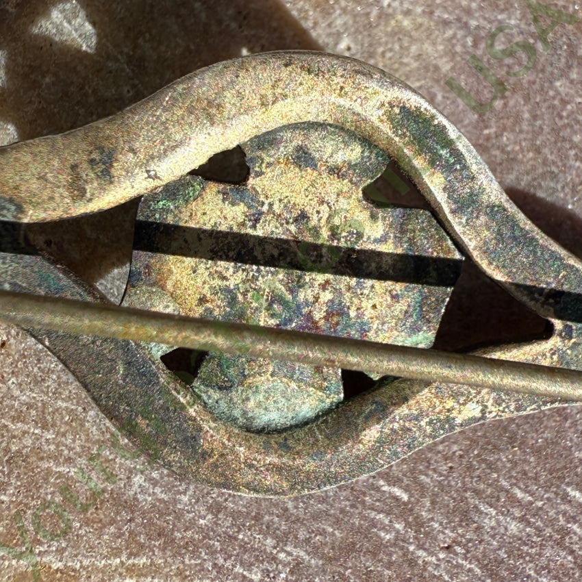 Antique Navajo Sterling Silver & Turquoise Thunderbird Bar Pin bar pin