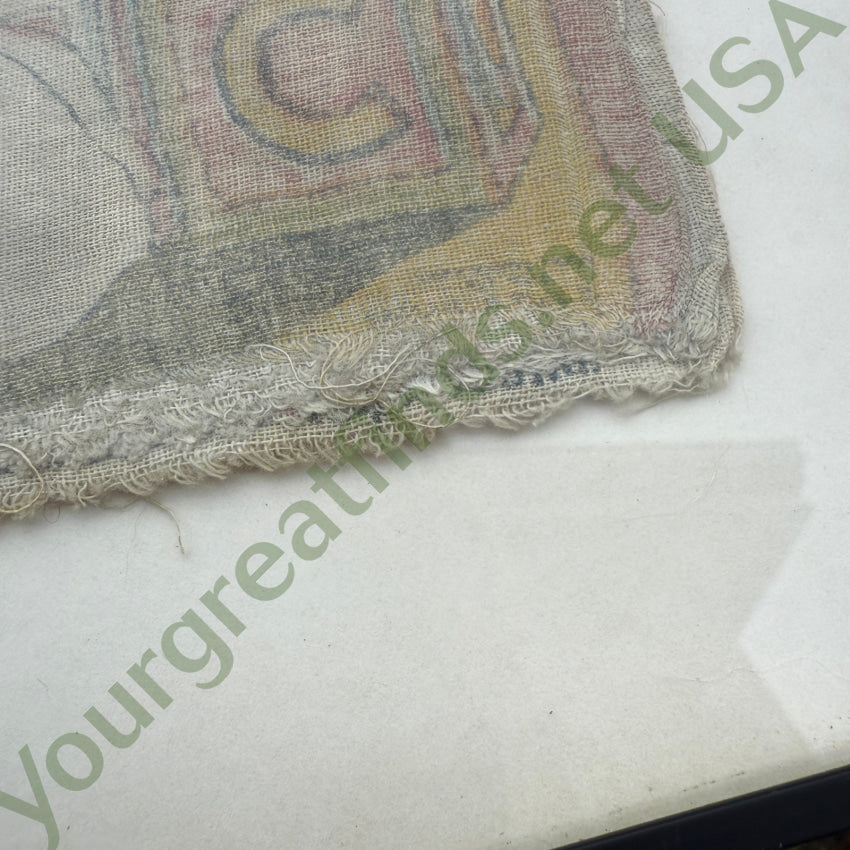 Antique Printed Muslin Child’s Alphabet Book Framed