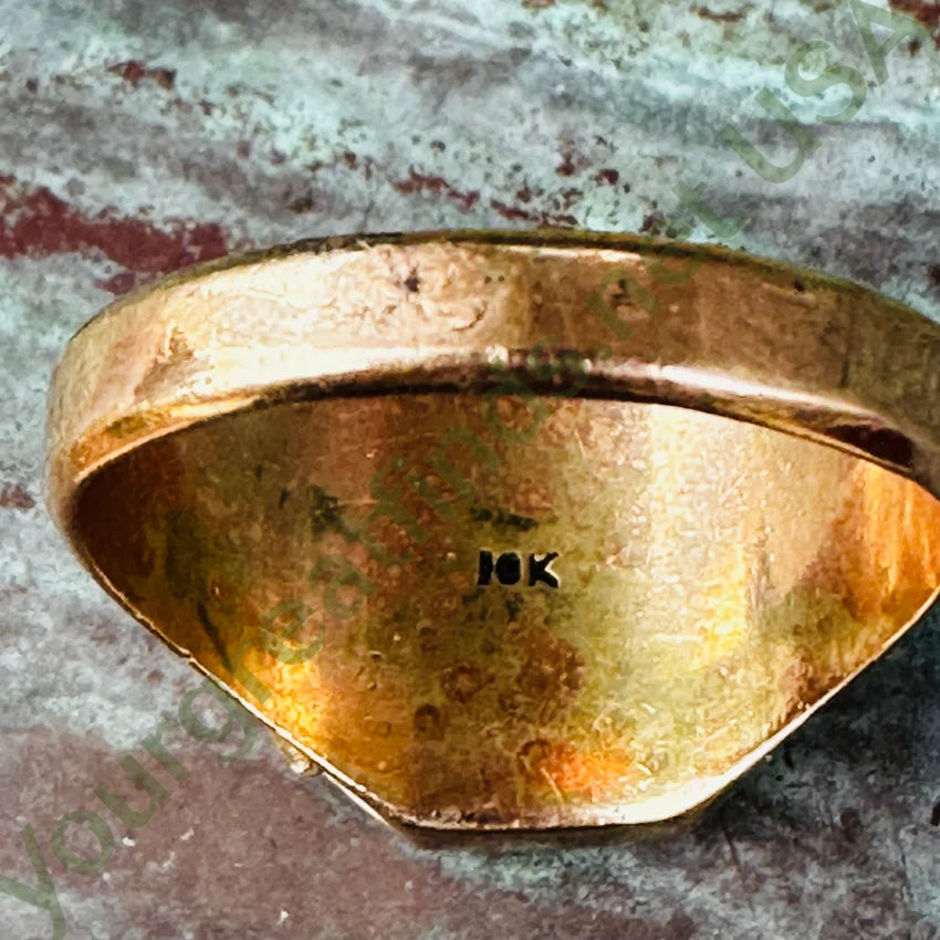 Antique Rose Gold Vinaigrette Poison Signet Ring 10K Ring