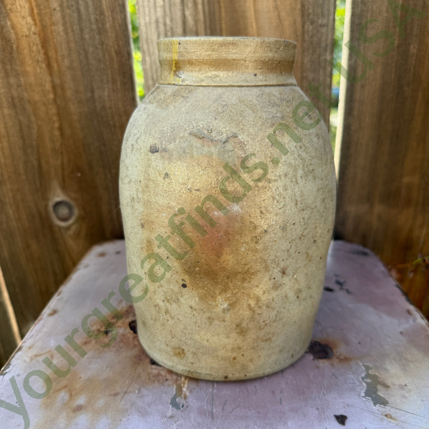 Antique Salt Glazed Stoneware Canning Crock WB Lowry antique crock