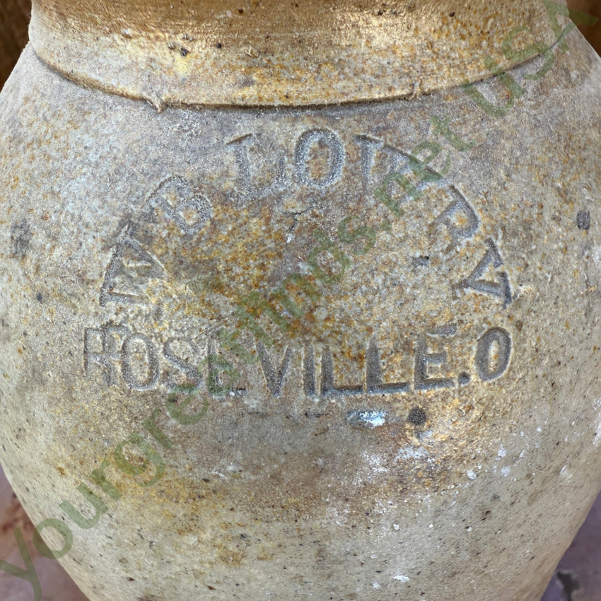 Antique Salt Glazed Stoneware Canning Crock WB Lowry antique crock