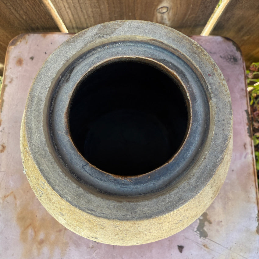 Antique Salt Glazed Stoneware Canning Crock WB Lowry antique crock