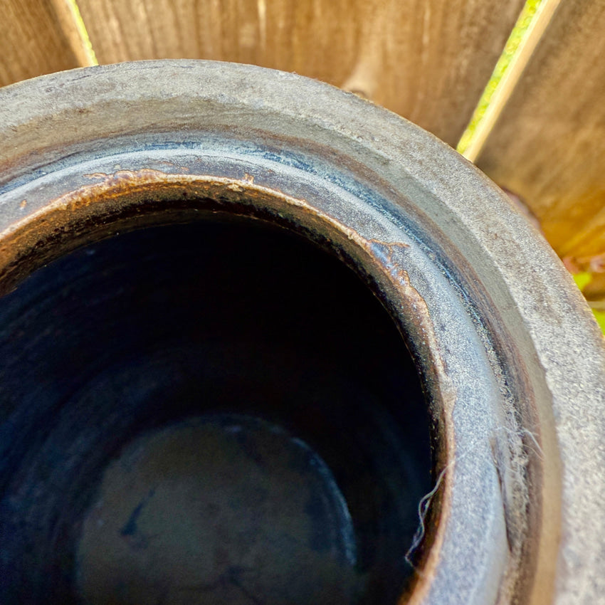 Antique Salt Glazed Stoneware Canning Crock WB Lowry antique crock