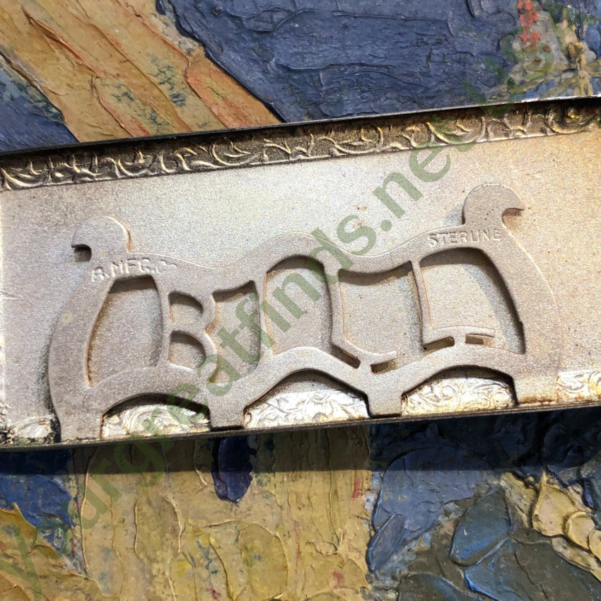 Antique Sterling Silver ’Hello Bill’ Calling Card Case Pendant Pendant