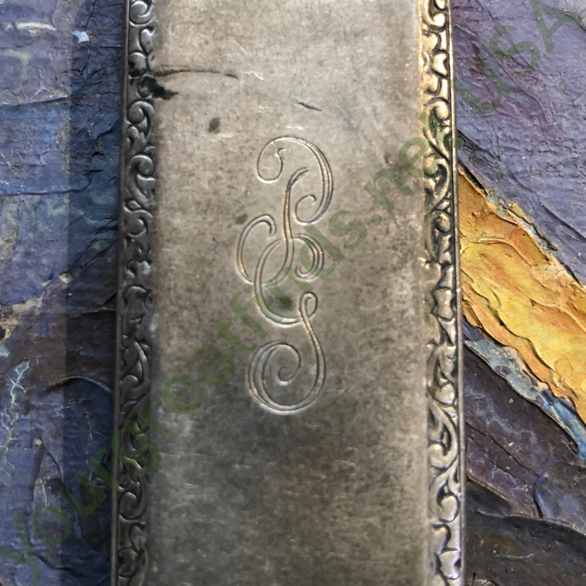 Antique Sterling Silver ’Hello Bill’ Calling Card Case Pendant Pendant